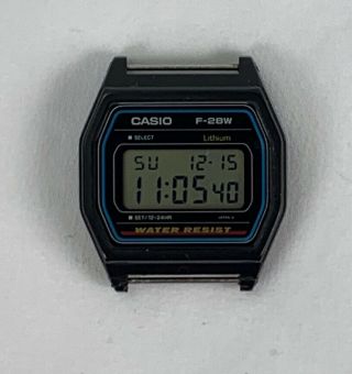 1980s Vintage & Rare Casio F - 28w (1156) Retro 34mm Digital Watch