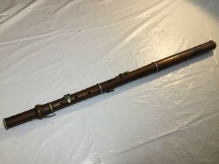 Antique Wooden J.  C.  Haynes Co Boston Mass Flute musical instrument 2