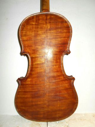 Antique Vintage Old American " William Manning " 2 Pc.  Back Full Size Violin - Nr