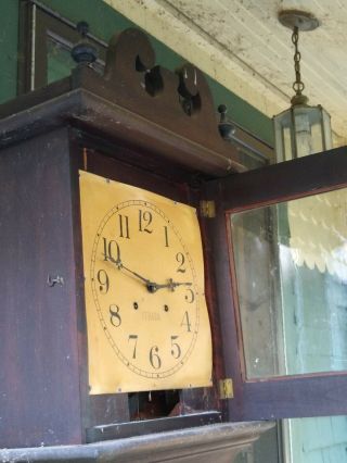 ANTIQUE ITHACA GRANDFATHER CLOCK,  Fairly but needs to be restored 3