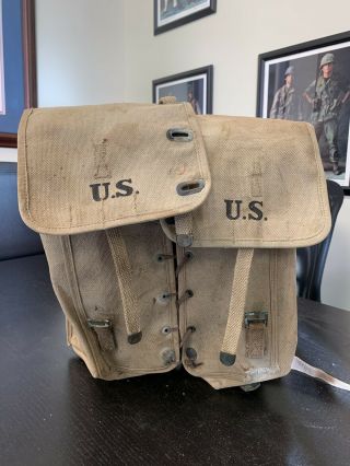 Ww1 U.  S.  Army Doughboy " R.  I.  A " 1917 Dated 100 M1912 Ration Bag/medic