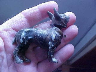 Vintage Metal Boston Terrier Dog Figurine Lighter
