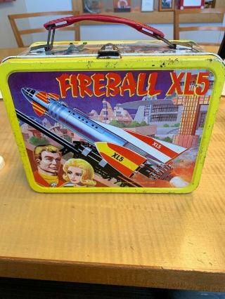 Fireball Xl5 Metal Lunch Box Rare 1964 By King Seeley (only,  No Thermos)
