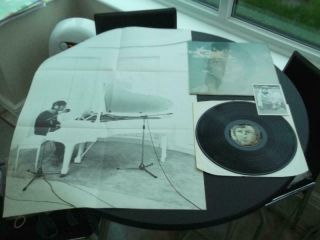 John Lennon Imagine 1971 Uk Press 12 " Vinyl Record Lp With Poster And Postcard