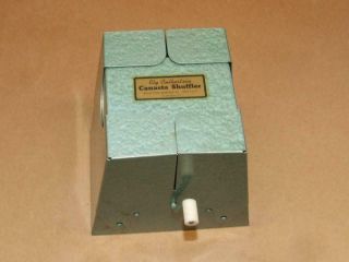 Vintage Ely Culbertson Metal Canasta Playing Card Shuffler Hand Crank No Box