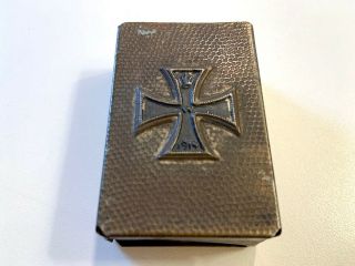 Vintage German Ww1 Iron Cross Match Box Holder