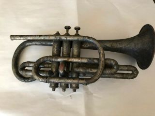 Antique Boston Music Instrument Company Cornet Ne Plus Ultra Repair Restoration