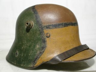 Ww1 German M - 18 Helmet.  Size 64.  Et64.  Liner,  Chinstrap,  Owner Name.