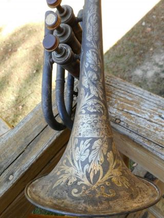 Antique Conn Worcester Cornet Brass Horn