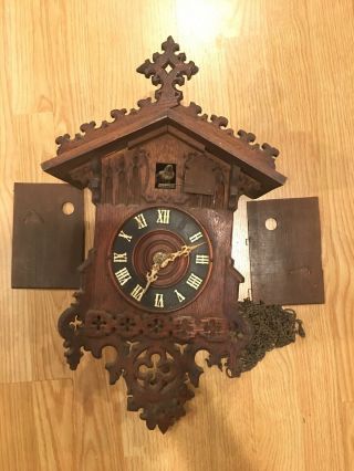 Antique Black Forest Gothic Cuckoo Clock Project Circa 1880