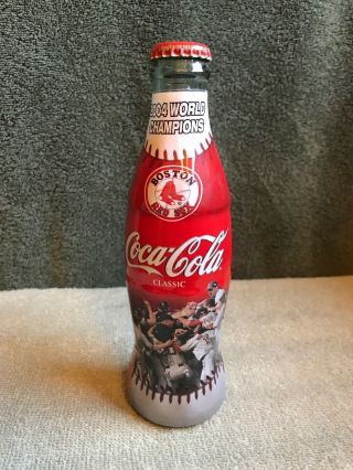 2004 World Champions Boston Red Sox Commemorative 8oz Coca - Cola Bottle