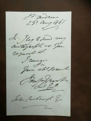 General James Hope Grant - First Opium War - China - Military Autograph Letter