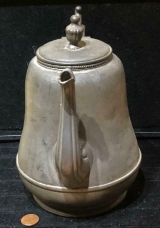 Antique American Pewter Teapot,  Britannia Metal,  c.  1860 2