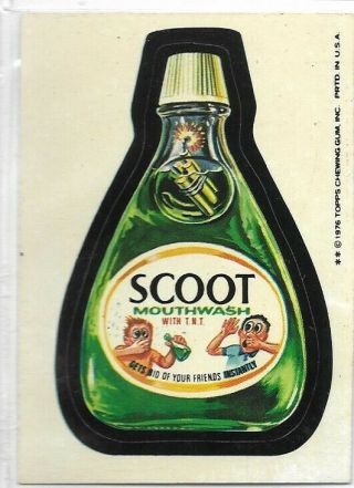 1976 Topps Wacky Package Packs 16th 16 Series Scoot Mouthwash Nm Sl