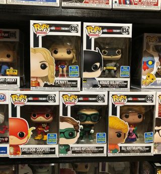 Funko Pop Big Bang Theory Sdcc 2019 Justice League Complete Set Limited Edition