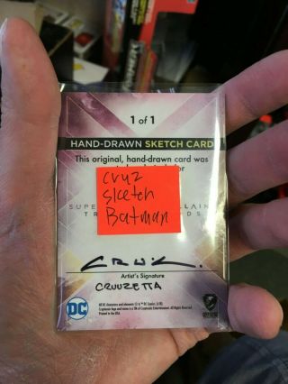 Cryptozoic DC CZX Heroes and Villains 1/1 Sketch BATMAN by Andres Cruz 2