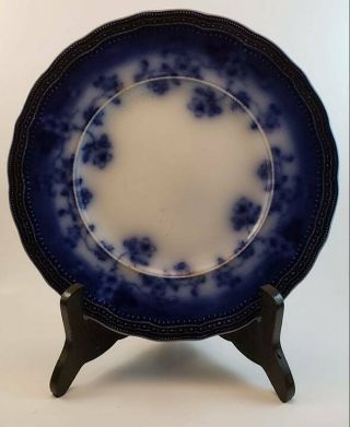Antique Maestricht Flow Blue Spendid Societe Ceramique Plate - Made In Holland