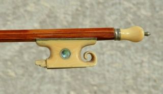 Old Violin Bow From Jtl Workshops With 19th Century Frog