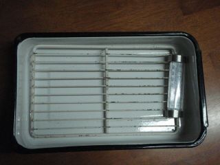 Vintage Servel Gas Refrigerator Replacement Parts Enamel Tray Rack Thermometer