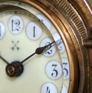 JUNGHANS PFEILKREUZ Mantel Clock Antique BABY MINI Grandfathers EXTREMELY RARE 2