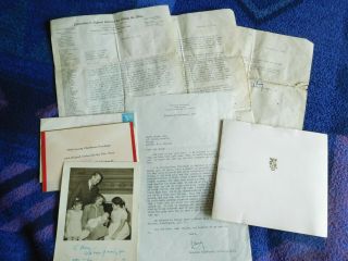 Douglas Fairbanks Jnr - Fabulous Archive Of 5 Signed Letters Etc