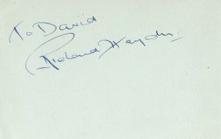 Richard Haydn (the Lost World/the Sound Of Music) Hand - Signed Album Page