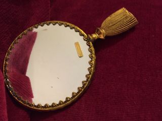 Vintage Gold Filigree Two Sided Hand Mirror Made In Germany 3 1/2 X 5 1/2 Inch