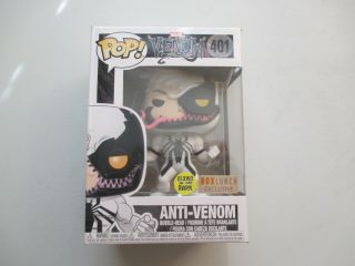 Funko Pop Marvel Anti - Venom Gitd Glow Boxlunch Exclusive 401
