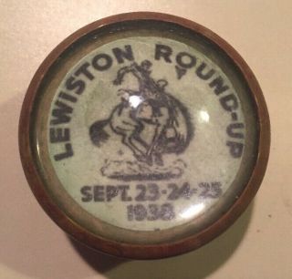 Souvenir Bridle Rosette From The 1936 Lewiston Roundup