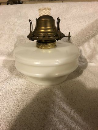 Ceiling Or Wall Bracket Oil Kerosene Lamp Font Vintage White Milk Glass Burner