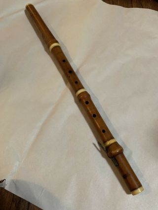 Very Rare C,  Gerock London Boxwood 4 Piece Flute