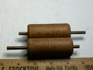 2 Wood Rollers,  Axles 1887 Eastlake Pump Organ Bellow Strap Part
