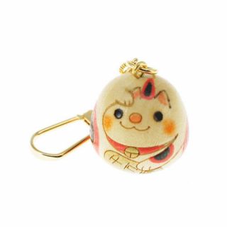Japanese Nippon Usaburo Kokeshi Doll Lucky Charm Beckoning Cat Key Holder Japan