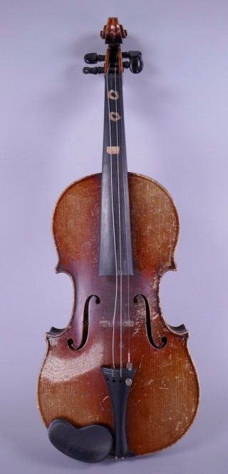 19th Century Antique American Violin Possibly Treffle Gervais - Tagged Inside -