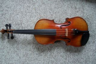 Antique Highly Grained " Paganini " Violin Full Size With Case