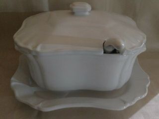Vintage Neuwirth Soup Tureen With Lid,  Under Plate,  And Ladle Made In Portugal