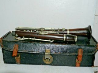 Fine Quality Early Clarinet In Leather Case - Boosey Prototype Very Rare - L@@k