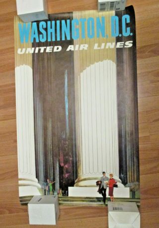 Vintage Travel Poster: United Air Lines.  Washington D.  C.