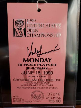 Hale Irwin 1990 Pga Us Open Winner Signed Ticket Stub Real Autograph Rare