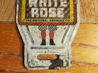EN AR CO White Rose License Plate Topper Sign Vintage Gas Oil Farm Old Station 3