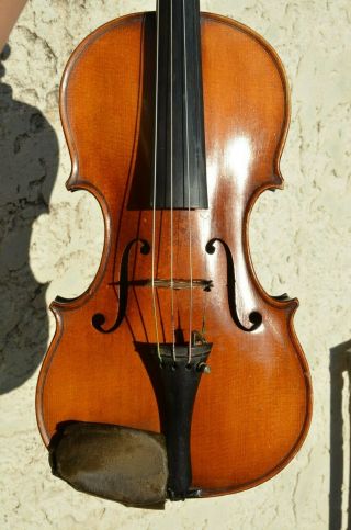 Old French Violin Stamped Scarampella Fiorenzo