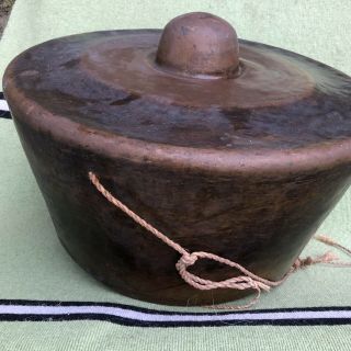 Antique Hand Chased Indonesian Java Bronze Gong Drum.
