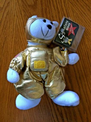 Buzz Aldrin Autographed Beanie Baby Signature Series 30th Anniversary Gold Nwt