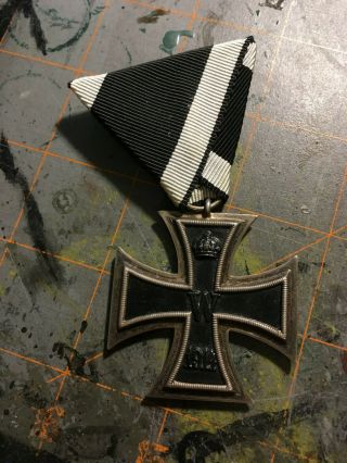 German World War I Wwi Ww1 2nd Class Iron Cross Ekii With Austrian Style Ribbon