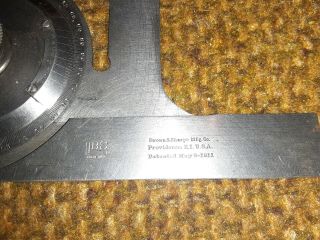 Vintage Brown and Sharpe B&S Machinist Protractor 2
