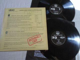 Ub40 Signing Off Vinyl Album Lp Record,  Bonus 12 Inch Single Ex
