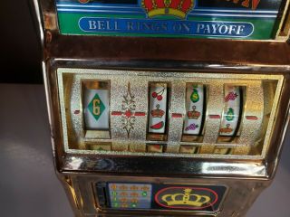 Vintage Waco Casino Crown Slot Machine 25 Cent Coin Operated w/ Flashing Light 3