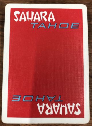 Vintage Sahara Tahoe Nevada Casino Playing Cards