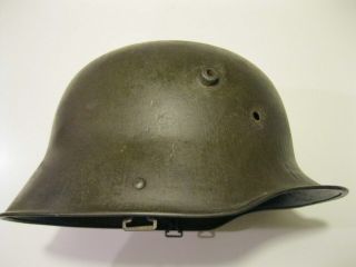 German Ww1 M - 1916 / 17 Field Grey Steel Helmet Tj 66 W/bales