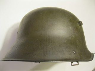 German WW1 M - 1916 / 17 Field Grey Steel Helmet TJ 66 w/Bales 2